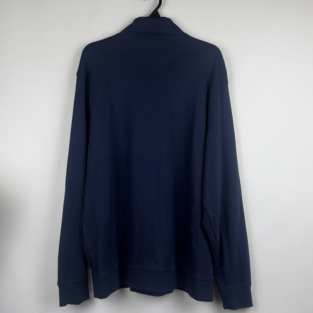 Vineyard Vines Men’s Saltwater Navy Blue Quarter Zip Sweatshirt Pullover XL - Picture 6 of 11